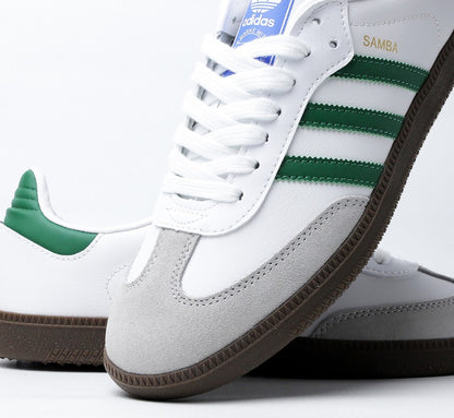 ADIDDAS SAMBA OG WHITE GREEN GUM (AAA GRADE)