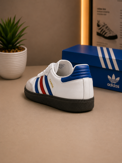 Adidas Samba OG Cloud White/Blue/Red – Premium Collection