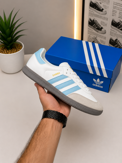 ADIDDAS SAMBA OG CLOUD WHITE SKY BLUE (AAA GRADE)