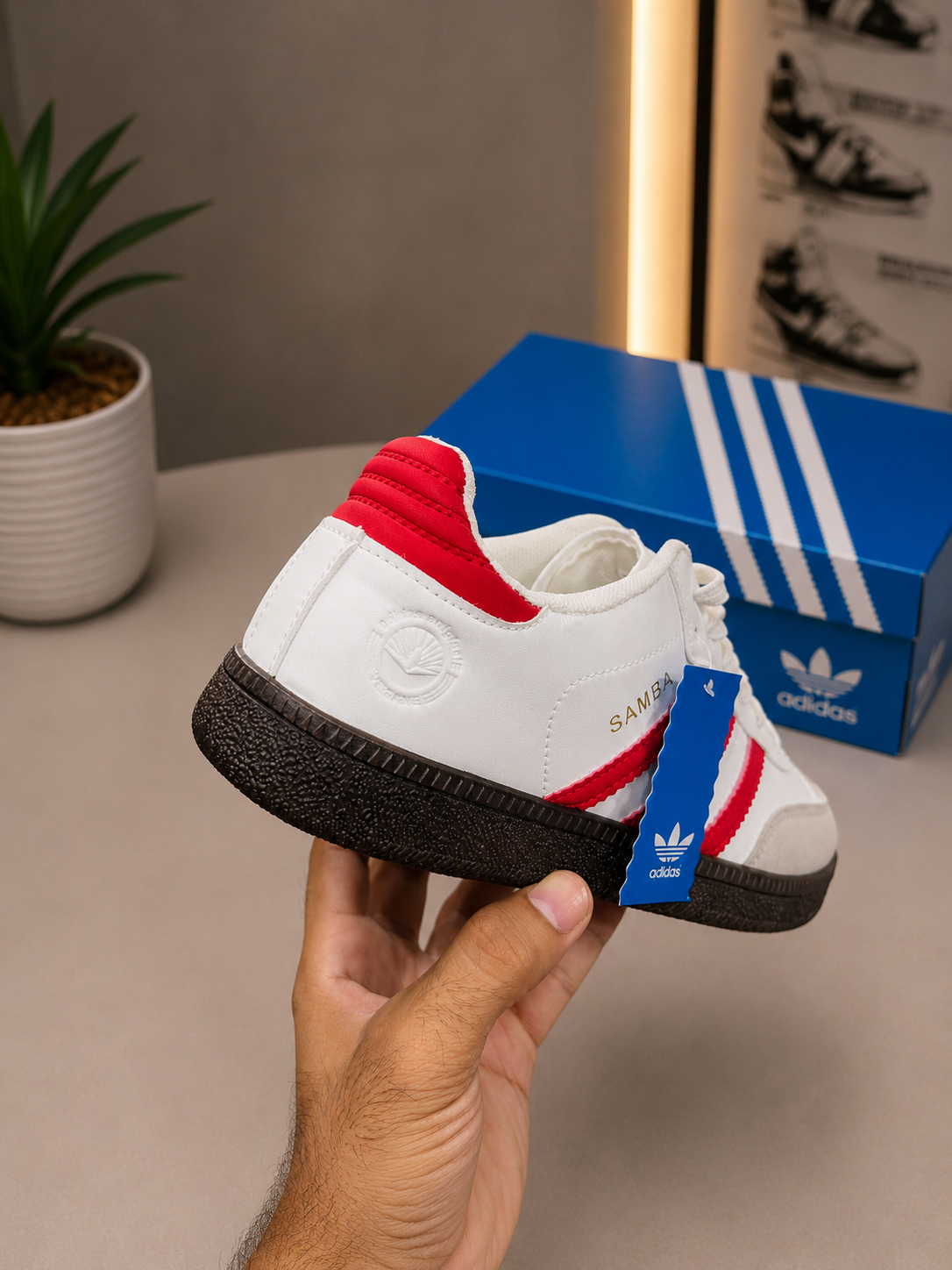 Adidas Samba OG Cloud White/Red – Premium Collection