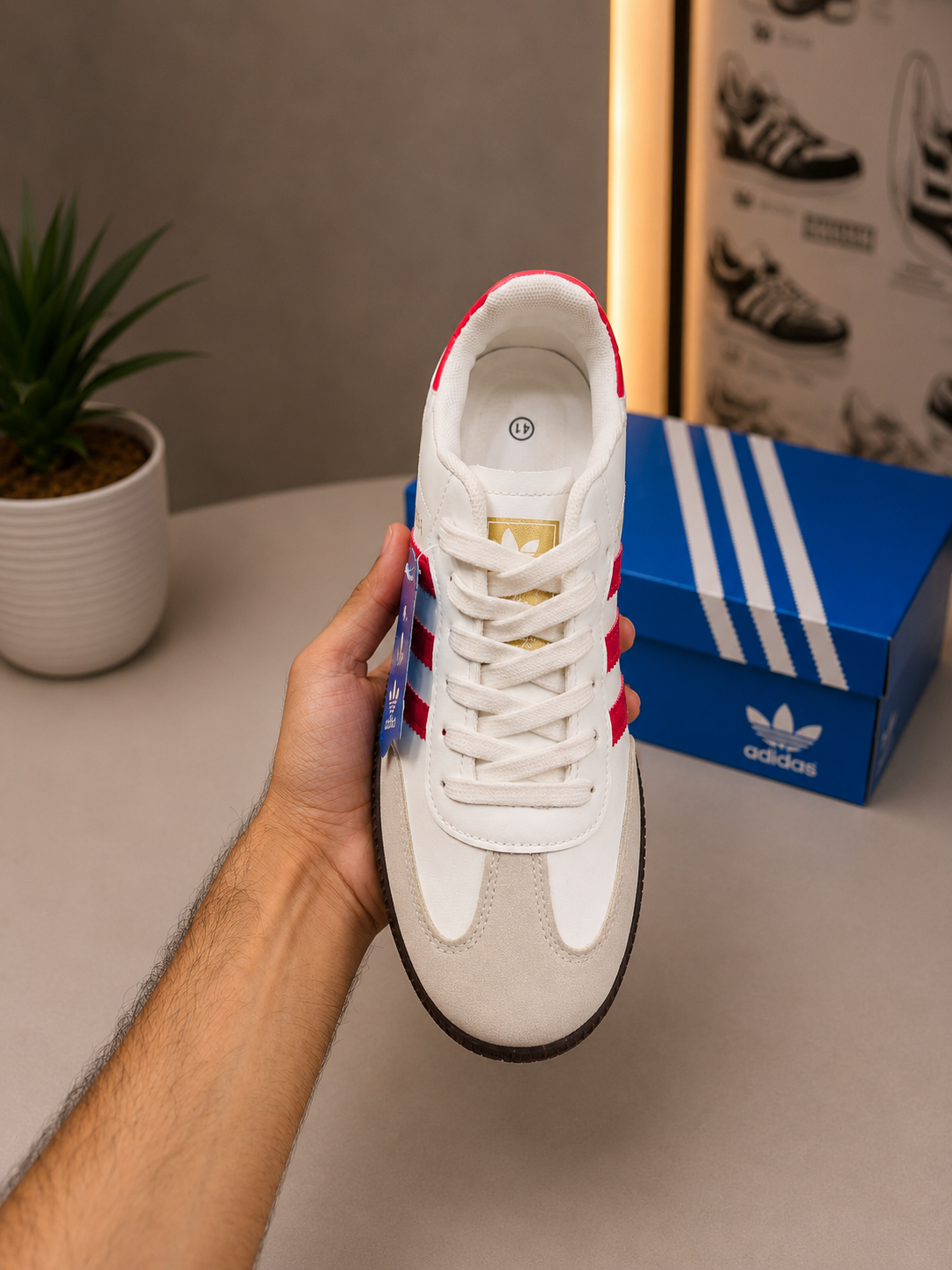 Adidas Samba OG Cloud White/Red – Premium Collection