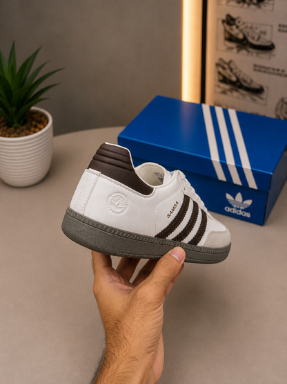 Adidas Samba OG Cloud White/Dark Brown – Premium Collection