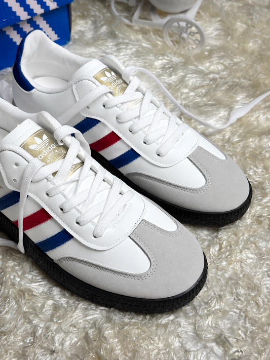 Mens SAMBA OG CLOUD WHITE/BLUE/RED (AAA GRADE)