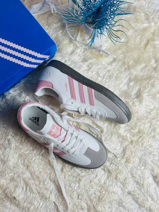 Women's Samba Classic White &amp; Pink Sneakers