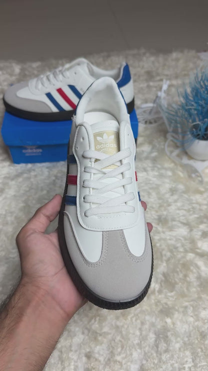 Mens SAMBA OG CLOUD WHITE/BLUE/RED (AAA GRADE)